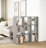 VidaXL Kamerscherm / boekenkast 102x29x103,5 cm hout betongrijs