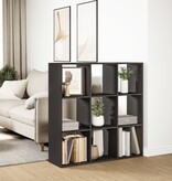 VidaXL Kamerscherm / boekenkast 102x29x103,5 cm bewerkt hout zwart