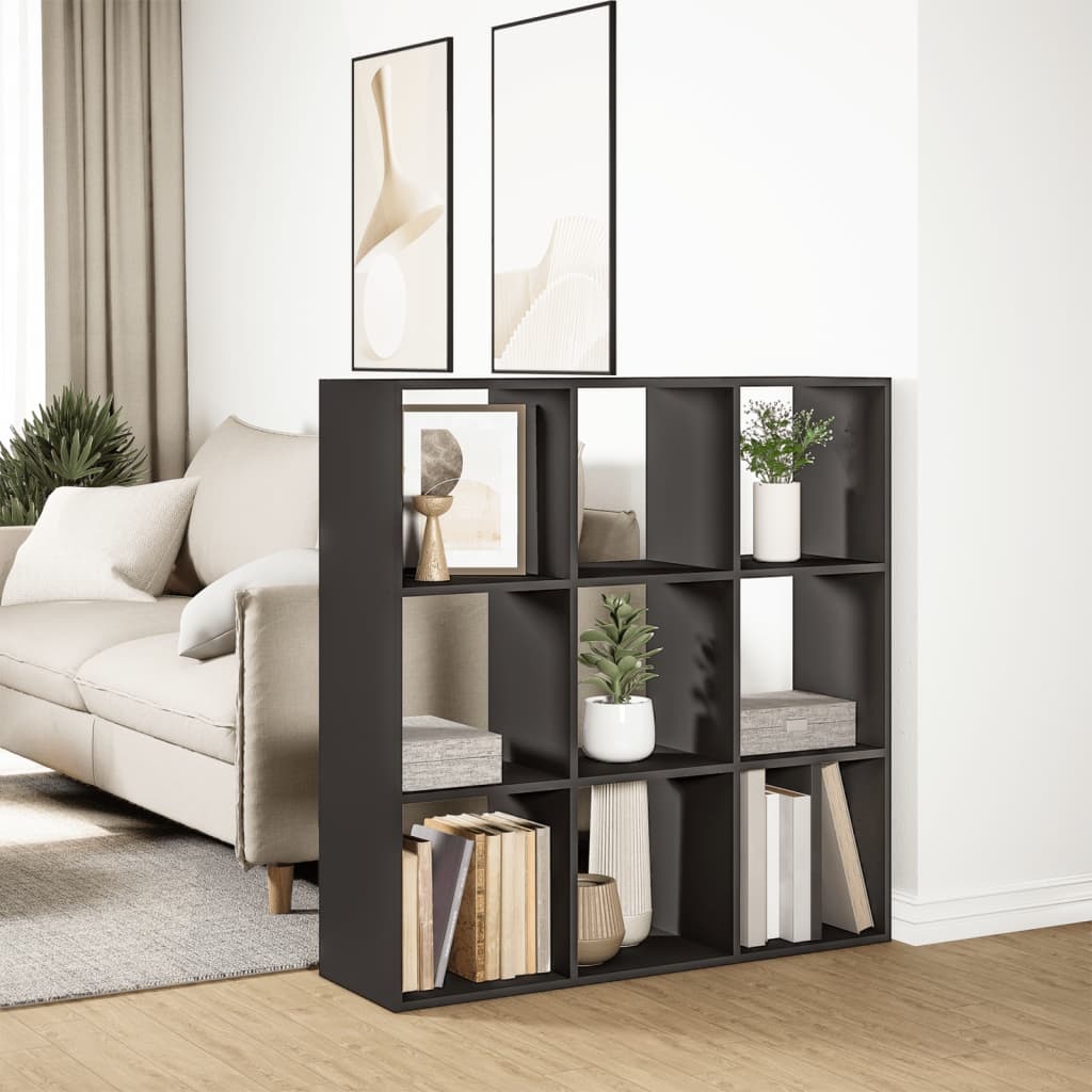 VidaXL Kamerscherm / boekenkast 102x29x103,5 cm bewerkt hout zwart