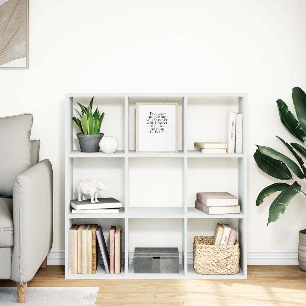 VidaXL Kamerscherm / boekenkast 102x29x103,5 cm bewerkt hout wit