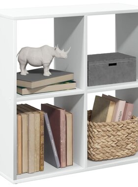 VidaXL Kamerscherm / boekenkast 69,5x29x69,5 cm bewerkt hout wit