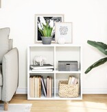 VidaXL Kamerscherm / boekenkast 69,5x29x69,5 cm bewerkt hout wit