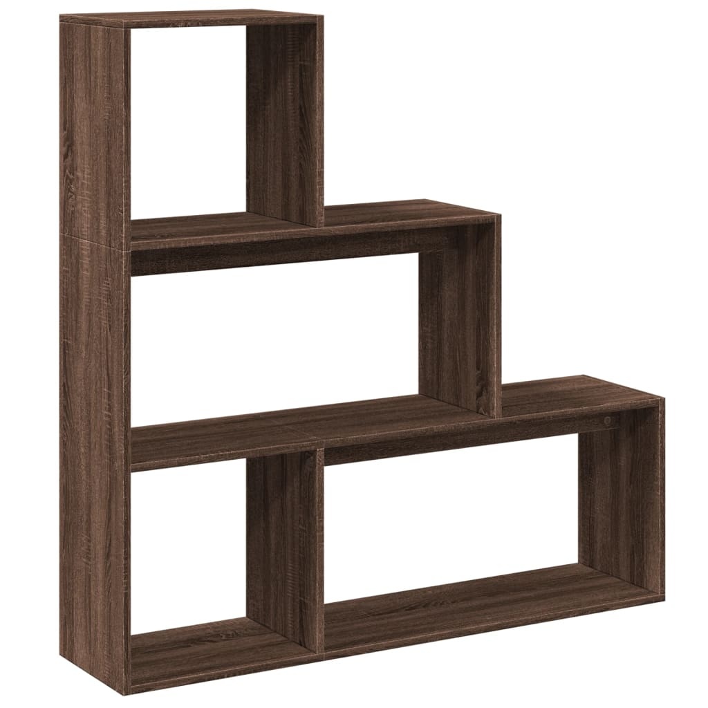 VidaXL Kamerscherm / boekenkast 3-laags 123x29x123 cm hout bruin eiken