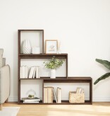 VidaXL Kamerscherm / boekenkast 3-laags 123x29x123 cm hout bruin eiken