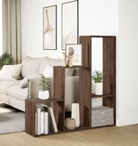 VidaXL Kamerscherm / boekenkast 3-laags 123x29x123 cm hout bruin eiken