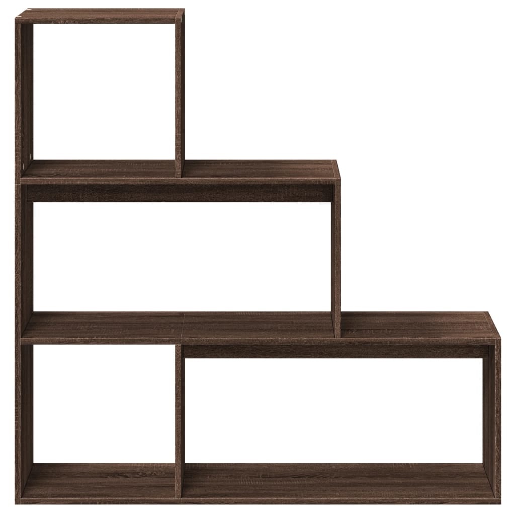 VidaXL Kamerscherm / boekenkast 3-laags 123x29x123 cm hout bruin eiken