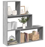 VidaXL Kamerscherm / boekenkast 123x29x123 cm hout grijs sonoma