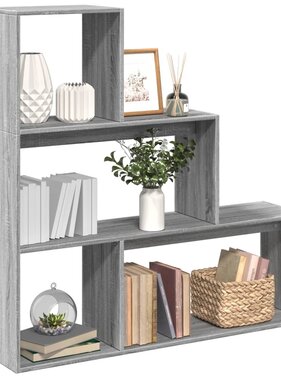 VidaXL Kamerscherm / boekenkast 123x29x123 cm hout grijs sonoma