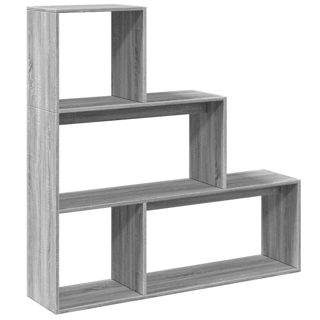 VidaXL Kamerscherm / boekenkast 123x29x123 cm hout grijs sonoma