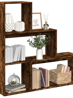 VidaXL Kamerscherm / boekenkast 123x29x123 cm hout gerookt eiken