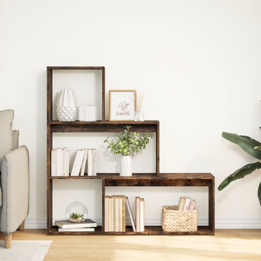 VidaXL Kamerscherm / boekenkast 123x29x123 cm hout gerookt eiken