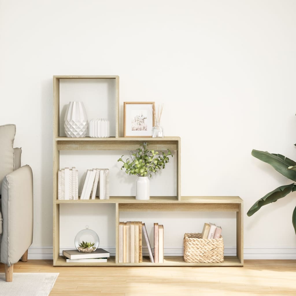 VidaXL Kamerscherm / boekenkast 123x29x123 cm hout sonoma eiken