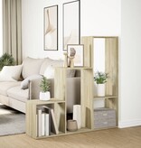 VidaXL Kamerscherm / boekenkast 123x29x123 cm hout sonoma eiken