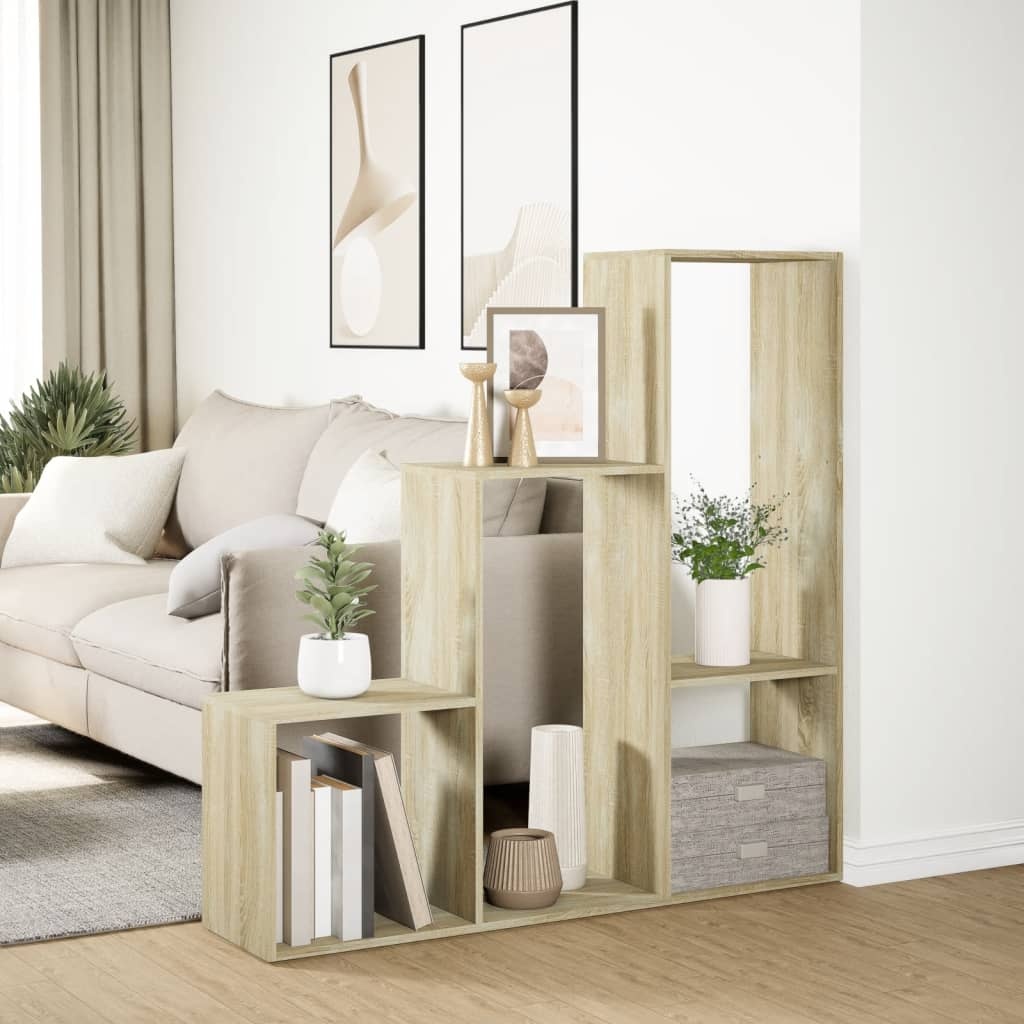 VidaXL Kamerscherm / boekenkast 123x29x123 cm hout sonoma eiken