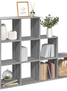 VidaXL Kamerscherm / boekenkast 137,5x29x103,5 cm hout grijs sonoma