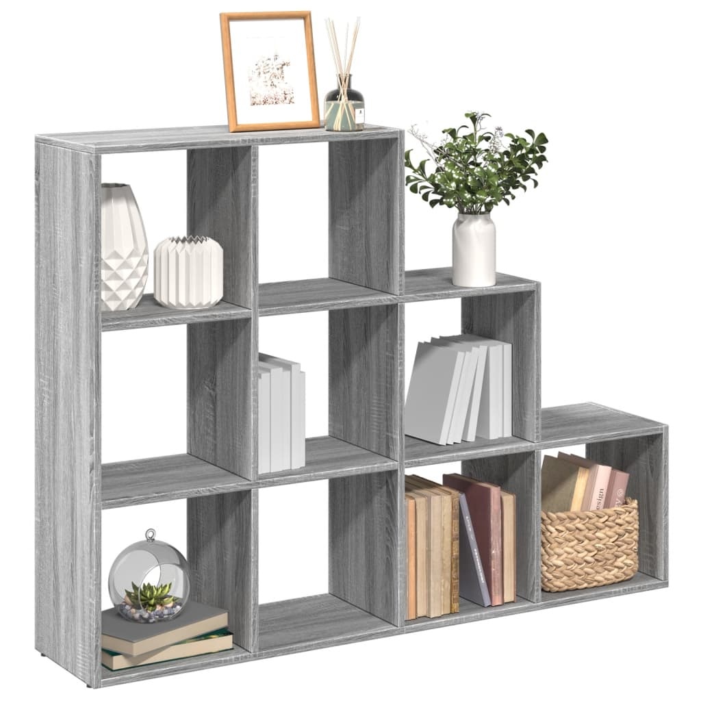 VidaXL Kamerscherm / boekenkast 137,5x29x103,5 cm hout grijs sonoma
