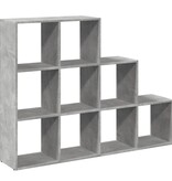 VidaXL Kamerscherm / boekenkast 3-laags 137,5x29x103,5 cm hout grijs