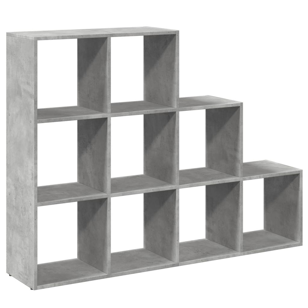 VidaXL Kamerscherm / boekenkast 3-laags 137,5x29x103,5 cm hout grijs