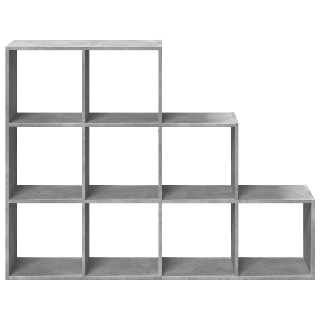 VidaXL Kamerscherm / boekenkast 3-laags 137,5x29x103,5 cm hout grijs