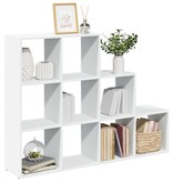 VidaXL Kamerscherm / boekenkast 3-laags 137,5x29x103,5 cm hout wit