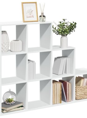 VidaXL Kamerscherm / boekenkast 3-laags 137,5x29x103,5 cm hout wit