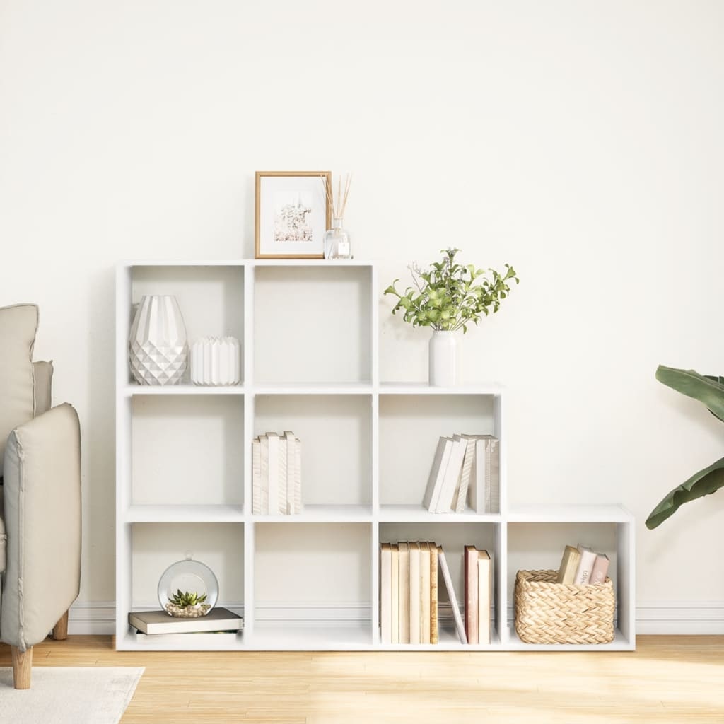 VidaXL Kamerscherm / boekenkast 3-laags 137,5x29x103,5 cm hout wit