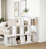 VidaXL Kamerscherm / boekenkast 3-laags 137,5x29x103,5 cm hout wit