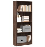 VidaXL Boekenkast 60x24x143 cm bewerkt hout bruin eikenkleur