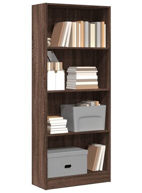VidaXL Boekenkast 60x24x143 cm bewerkt hout bruin eikenkleur