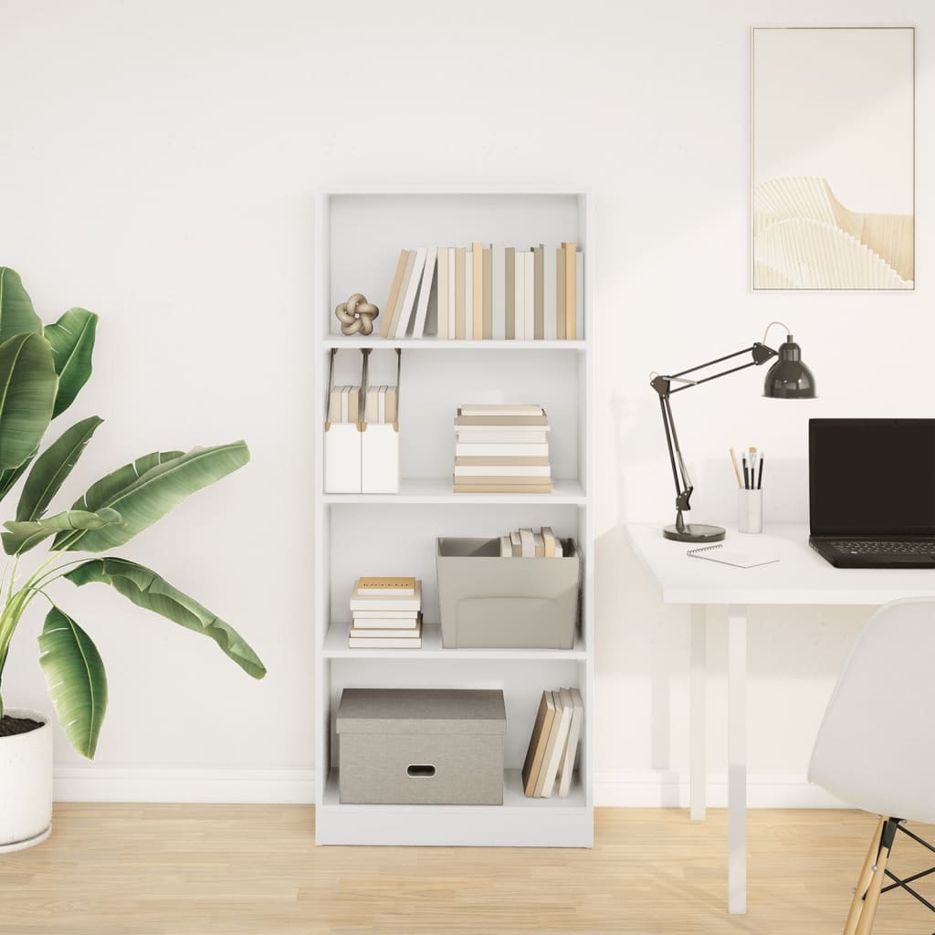 VidaXL Boekenkast 60x24x143 cm bewerkt hout wit