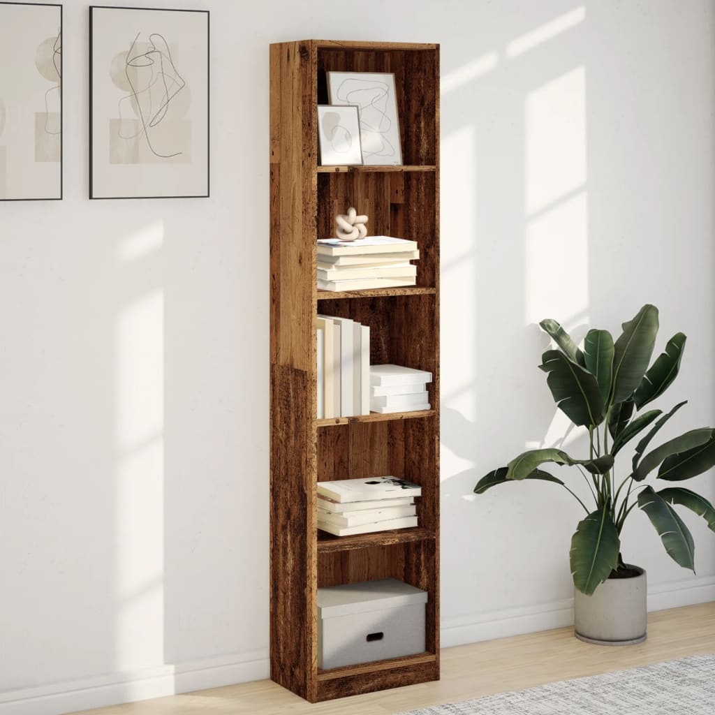 VidaXL Boekenkast 40x24x176 cm bewerkt hout oud houtkleurig