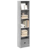 VidaXL Boekenkast 40x24x176 cm bewerkt hout grijs sonoma eikenkleurig