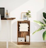 VidaXL Boekenkast 40x24x76 cm bewerkt hout oud houtkleurig