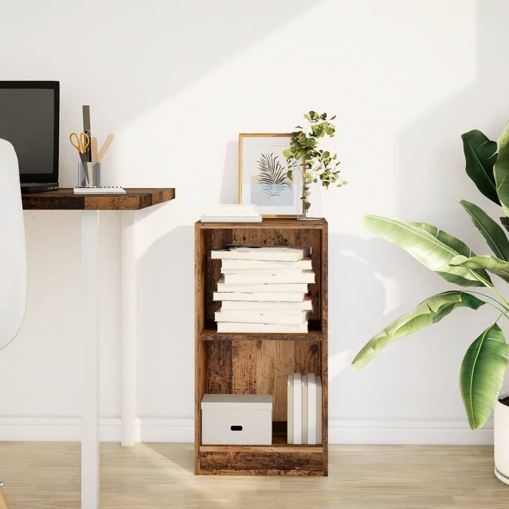 VidaXL Boekenkast 40x24x76 cm bewerkt hout oud houtkleurig