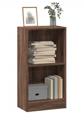 VidaXL Boekenkast 40x24x76 cm bewerkt hout bruin eikenkleurig