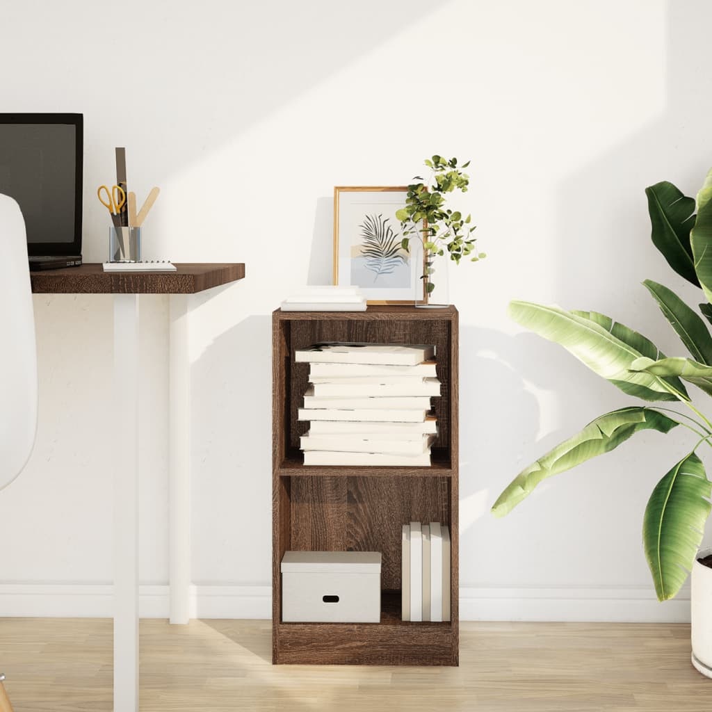 VidaXL Boekenkast 40x24x76 cm bewerkt hout bruin eikenkleurig