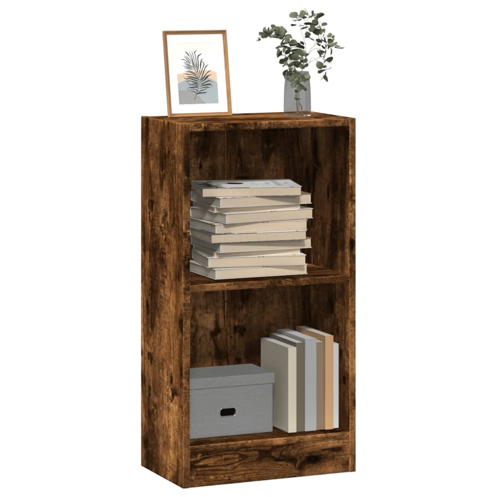 VidaXL Boekenkast 40x24x76 cm bewerkt hout gerookt eikenkleurig