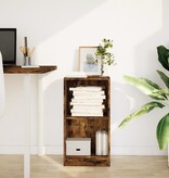 VidaXL Boekenkast 40x24x76 cm bewerkt hout gerookt eikenkleurig