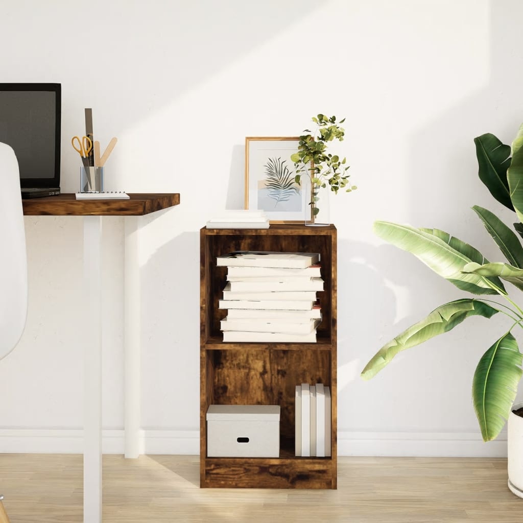VidaXL Boekenkast 40x24x76 cm bewerkt hout gerookt eikenkleurig