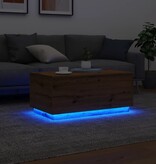 vidaXL Salontafel met LED-verlichting 90x50x40cm artisanaal eikenkleur