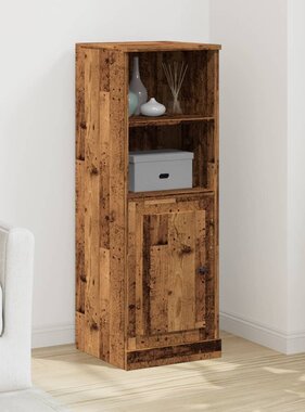 VidaXL Hoge kast 36x35,5x103,5 cm bewerkt hout oud houtkleurig
