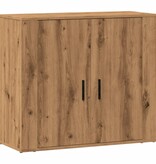 VidaXL Dressoir 80x33x70 cm bewerkt hout artisanaal eikenkleurig