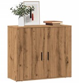 VidaXL Dressoir 80x33x70 cm bewerkt hout artisanaal eikenkleurig