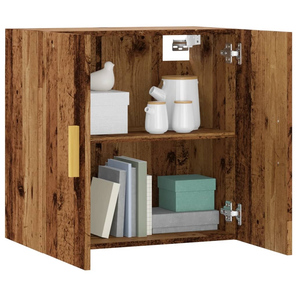 VidaXL Wandkast 60x31x60 cm bewerkt hout oud houtkleurig