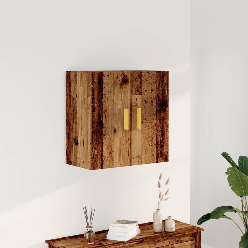 VidaXL Wandkast 60x31x60 cm bewerkt hout oud houtkleurig