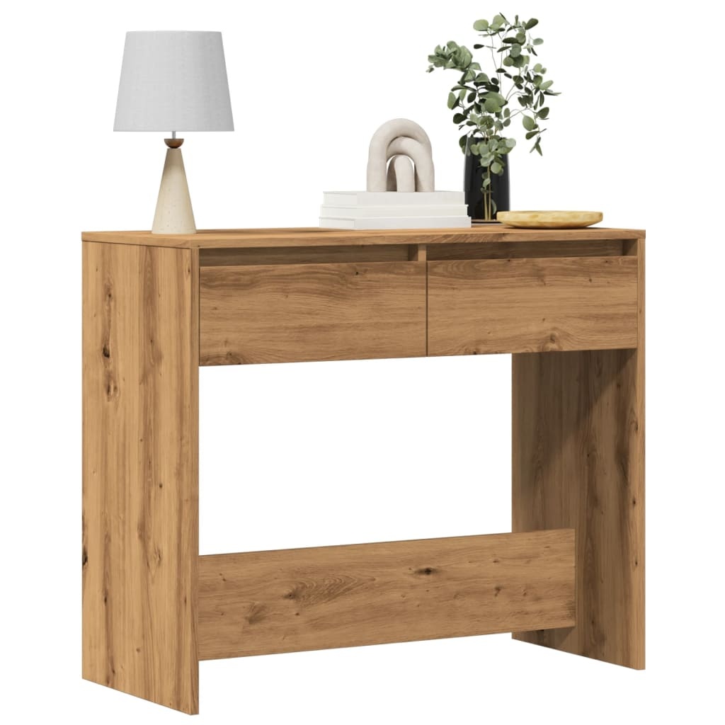 VidaXL Wandtafel 89x41x76,5 cm bewerkt hout artisanaal eikenkleurig