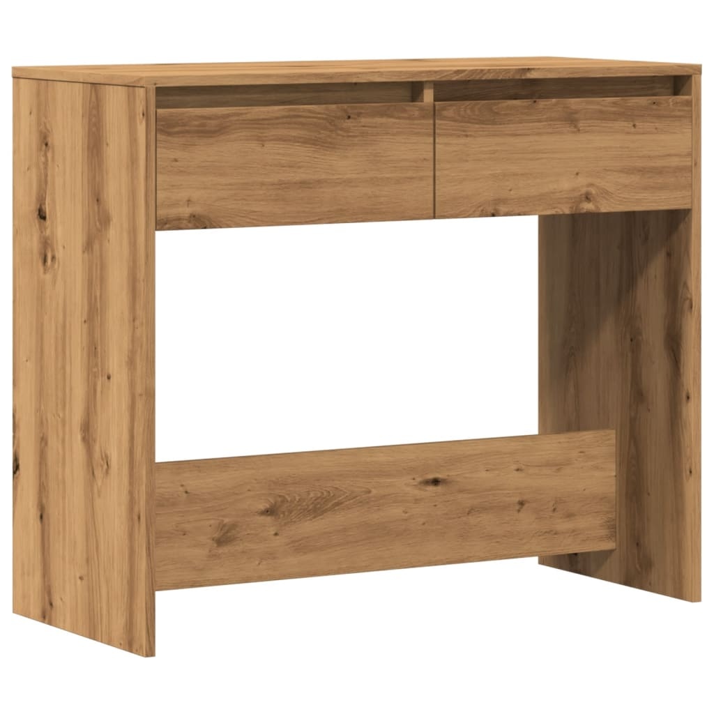 VidaXL Wandtafel 89x41x76,5 cm bewerkt hout artisanaal eikenkleurig