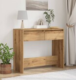 VidaXL Wandtafel 89x41x76,5 cm bewerkt hout artisanaal eikenkleurig