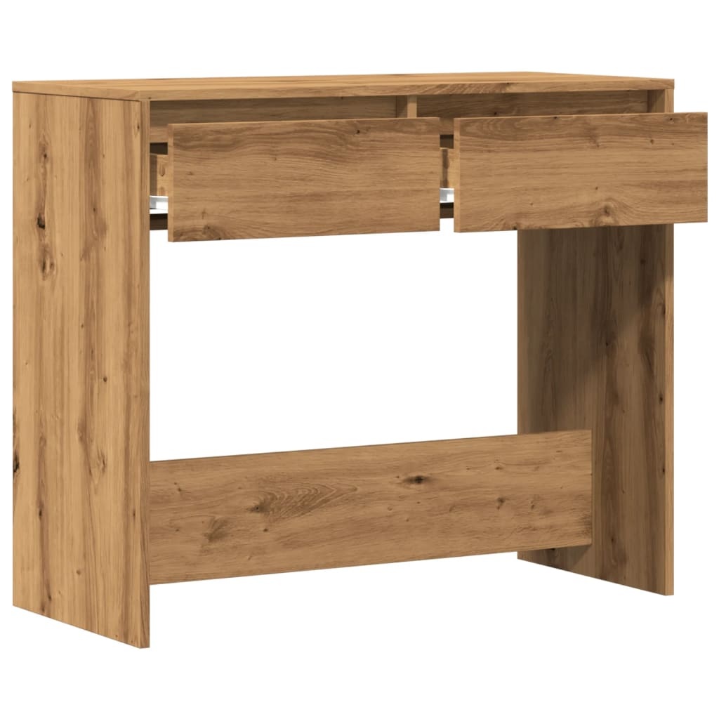 VidaXL Wandtafel 89x41x76,5 cm bewerkt hout artisanaal eikenkleurig