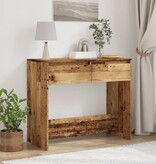 VidaXL Wandtafel 89x41x76,5 cm bewerkt hout oud houtkleurig
